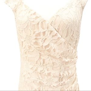 Ralph Lauren Lace Dress Fitted Party Wedding